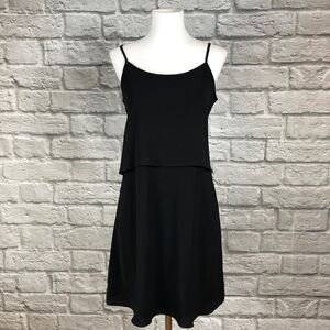 Olive+Oak Anthropologie Black Layered Faux Two Piece Dress